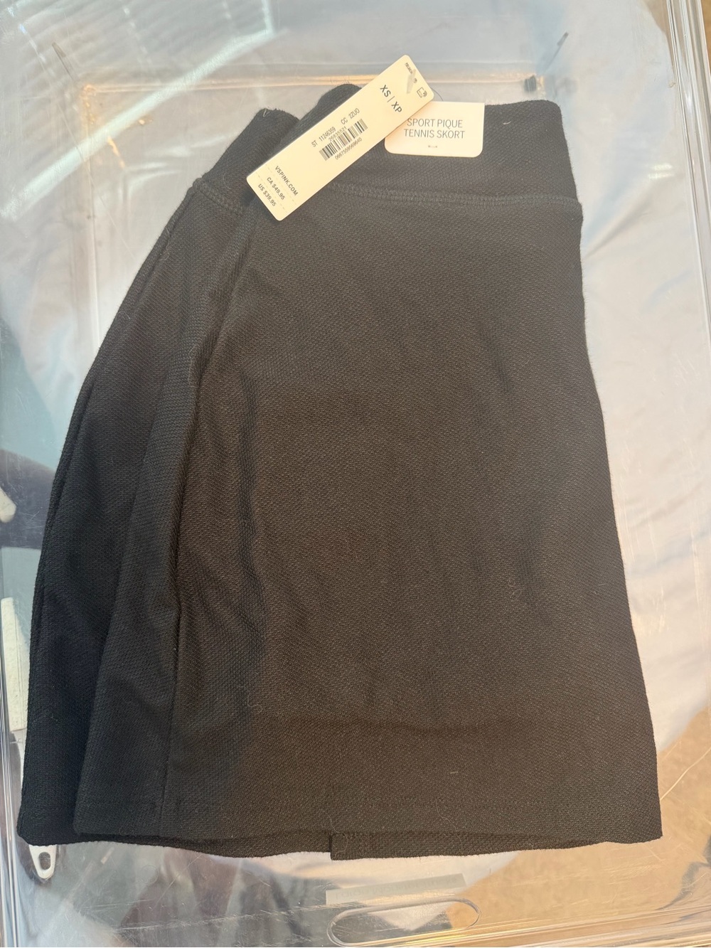 Sport Pique Tennis Skort - Black